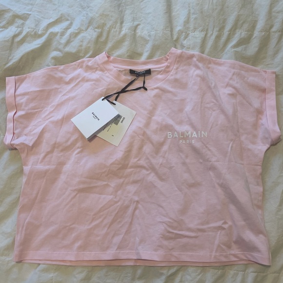 Pink Balmain Cropped TShirt (SSENSE with Tags) - Picture 2 of 2